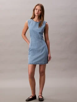 Calvin Klein Kleid mit offenem Rücken und Flügelärmeln^Damen Kleider & Röcke