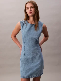 Calvin Klein Kleid mit offenem Rücken und Flügelärmeln^Damen Kleider & Röcke