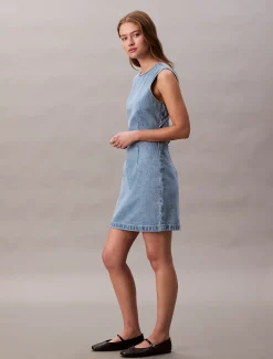 Calvin Klein Kleid mit offenem Rücken und Flügelärmeln^Damen Kleider & Röcke