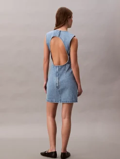 Calvin Klein Kleid mit offenem Rücken und Flügelärmeln^Damen Kleider & Röcke