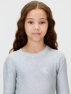 Calvin Klein Kleid mit silberfarbener Beschichtung^Kinder Kleidung