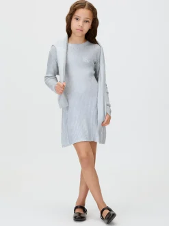 Calvin Klein Kleid mit silberfarbener Beschichtung^Kinder Kleidung