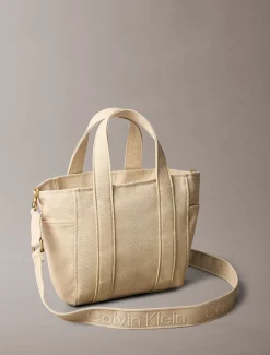 Calvin Klein Kleine Shopper aus Canvas^Damen Tote Bags|Taschen