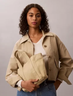 Calvin Klein Kleine Shopper aus Canvas^Damen Tote Bags|Taschen