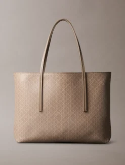 Calvin Klein Kleine Tote Bag mit beschichtetem Emblem^Damen Tote Bags|Taschen