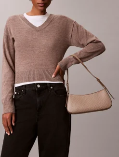 Calvin Klein Kleine Umhängetasche mit beschichtetem Emblem-Logo^Damen Umhängetaschen|SchultertaschenFrisch Eingetroffen