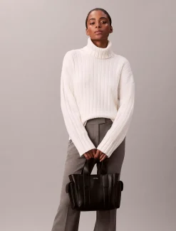 Calvin Klein Kleiner Shopper mit Logo-Jacquard^Damen Taschen & Accessoires|Tote Bags