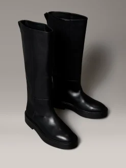 Calvin Klein Kniehohe Stiefel aus Leder mit Blockabsatz^Damen Boots