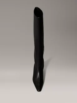 Calvin Klein Kniehohe Stiefel aus Leder mit Pfennigabsatz^Damen Boots