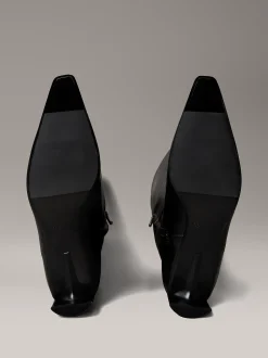 Calvin Klein Kniehohe Stiefel aus Leder mit Pfennigabsatz^Damen Boots