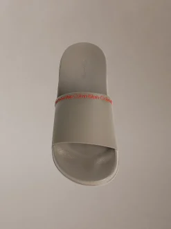 Calvin Klein Konturierte Logo-Slippers^Herren Slippers & Flip Flops