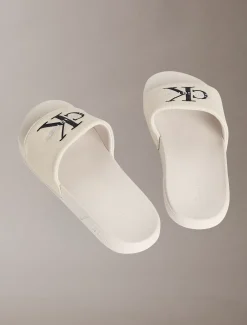 Calvin Klein Konturierte Logo-Slippers aus Canvas^Herren Slippers & Flip Flops