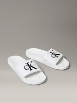 Calvin Klein Konturierte Logo-Slippers aus Canvas^Herren Slippers & Flip Flops