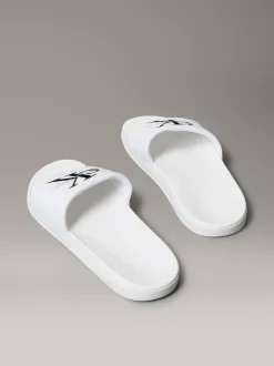 Calvin Klein Konturierte Logo-Slippers aus Canvas^Herren Slippers & Flip Flops