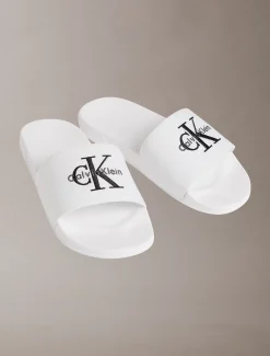 Calvin Klein Konturierte Logo-Slippers aus Canvas^Damen Slippers