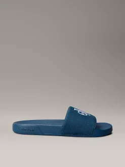 Calvin Klein Konturierte Logo-Slippers aus Canvas^Herren Slippers & Flip Flops
