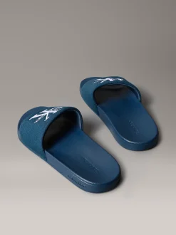 Calvin Klein Konturierte Logo-Slippers aus Canvas^Herren Slippers & Flip Flops