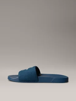 Calvin Klein Konturierte Logo-Slippers aus Canvas^Herren Slippers & Flip Flops