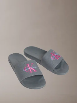 Calvin Klein Konturierte Logo-Slippers aus Canvas^Damen Slippers