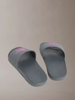 Calvin Klein Konturierte Logo-Slippers aus Canvas^Damen Slippers