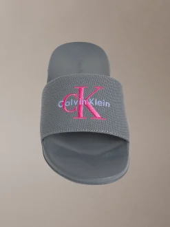 Calvin Klein Konturierte Logo-Slippers aus Canvas^Damen Slippers