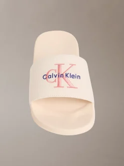 Calvin Klein Konturierte Logo-Slippers aus Canvas^Damen Slippers