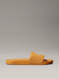 Calvin Klein Konturierte Logo-Slippers aus Canvas^Herren Slippers & Flip Flops