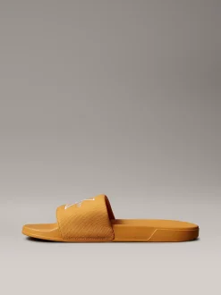 Calvin Klein Konturierte Logo-Slippers aus Canvas^Herren Slippers & Flip Flops