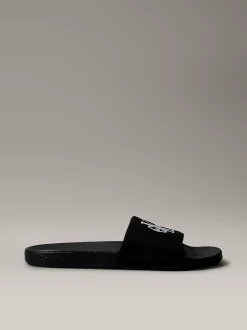 Calvin Klein Konturierte Logo-Slippers aus Canvas^Herren Slippers & Flip Flops