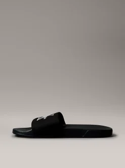 Calvin Klein Konturierte Logo-Slippers aus Canvas^Herren Slippers & Flip Flops