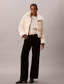Calvin Klein Kordsamt-Daunen-Steppjacke^Damen Stepp Jacken|JackenFrisch Eingetroffen