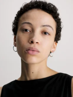 Calvin Klein Kreolen in organischer Form^Damen Uhren & Schmuck