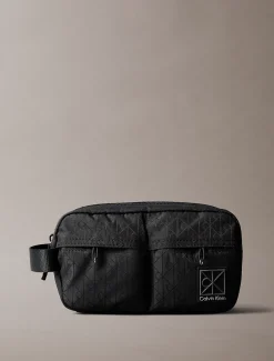Calvin Klein Kulturbeutel aus Jacquard mit durchgehendem Emblem-Logo^Herren Geldbörsen & Kartenetuis