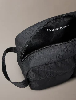 Calvin Klein Kulturbeutel aus Jacquard mit durchgehendem Emblem-Logo^Herren Geldbörsen & Kartenetuis