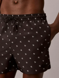 Calvin Klein Kurze Badeshorts mit Kordelzug – CK Essentials^Herren BademodeFrisch Eingetroffen