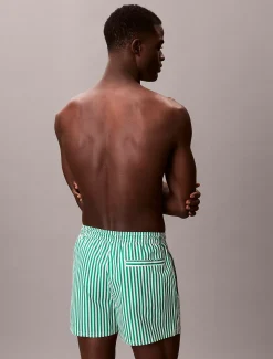 Calvin Klein Kurze Badeshorts mit Kordelzug – CK Monogram^Herren BademodeFrisch Eingetroffen