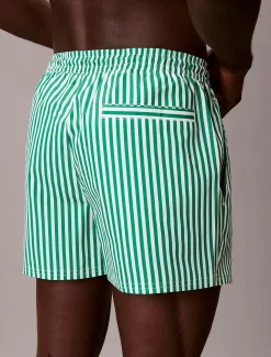 Calvin Klein Kurze Badeshorts mit Kordelzug – CK Monogram^Herren BademodeFrisch Eingetroffen