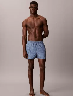Calvin Klein Kurze Badeshorts mit Kordelzug – CK Essentials^Herren BademodeFrisch Eingetroffen