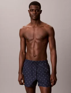 Calvin Klein Kurze Badeshorts mit Kordelzug – CK Essentials^Herren BademodeFrisch Eingetroffen