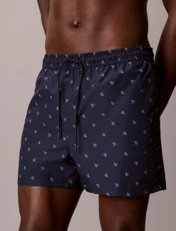 Calvin Klein Kurze Badeshorts mit Kordelzug – CK Essentials^Herren BademodeFrisch Eingetroffen