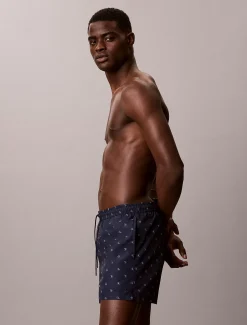 Calvin Klein Kurze Badeshorts mit Kordelzug – CK Essentials^Herren BademodeFrisch Eingetroffen