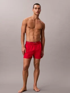 Calvin Klein Kurze Badeshorts mit Kordelzug – CK Essentials^Herren BademodeFrisch Eingetroffen