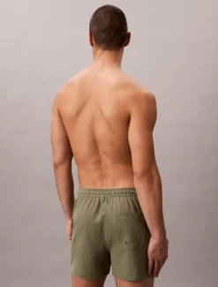 Calvin Klein Kurze Badeshorts mit Kordelzug - Logo Tape^Herren BademodeFrisch Eingetroffen