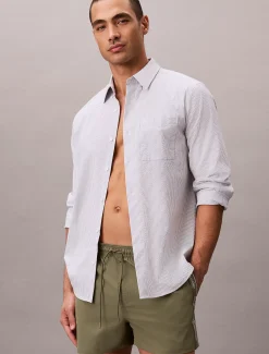 Calvin Klein Kurze Badeshorts mit Kordelzug - Logo Tape^Herren BademodeFrisch Eingetroffen