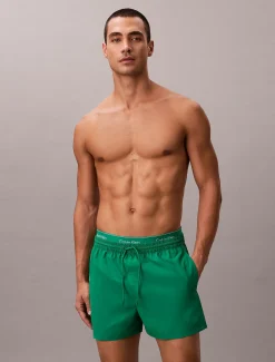 Calvin Klein Kurze Badeshorts mit Kordelzug – CK Essentials^Herren BademodeFrisch Eingetroffen
