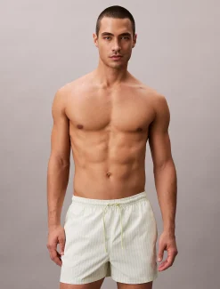 Calvin Klein Kurze Badeshorts mit Kordelzug – CK Monogram^Herren BademodeFrisch Eingetroffen