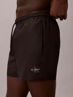 Calvin Klein Kurze Badeshorts mit Kordelzug – CK Monogram^Herren BademodeFrisch Eingetroffen