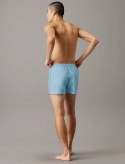 Calvin Klein Kurze Badeshorts mit Kordelzug - Logo Tape^Herren BademodeFrisch Eingetroffen