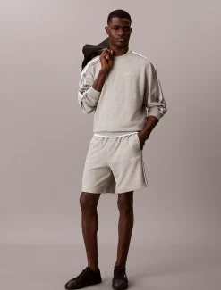 Calvin Klein Kurze Sporthose aus French-Terry-Baumwoll-Mix^Herren Hosen & Shorts|Hosen & Shorts