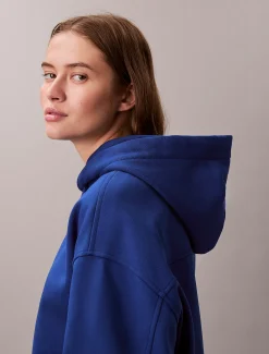 Calvin Klein Kurzer Fleece-Hoodie mit Logo-Schriftzug^Damen Sweatshirts & Hoodies